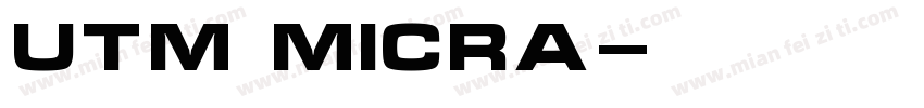 UTM Micra字体转换